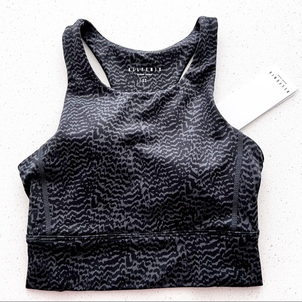 COPY - ALLFENIX Savannah Charcoal Sports Bra XS NWT